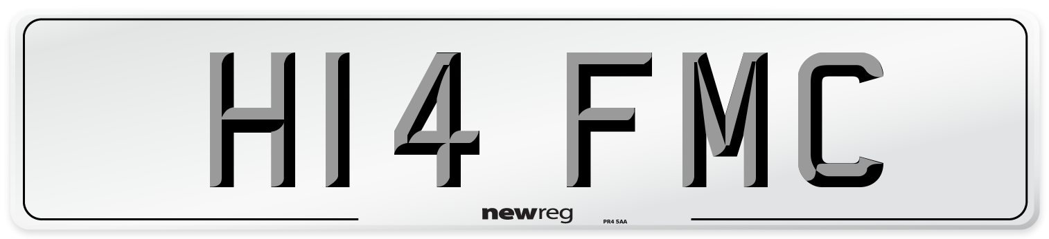 H14 FMC Number Plate from New Reg